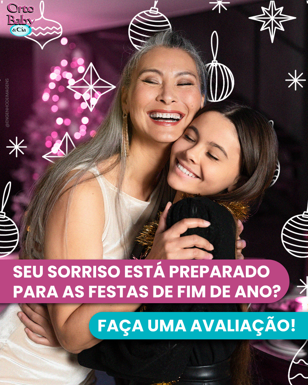 O seu sorriso reflete tanta luz quanto as luzes natalinas?